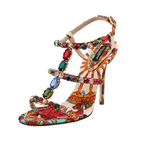 sandale dolce gabbana|dolce and gabbana embellished sandals.